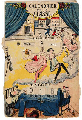 Открытка-календарь. Франция, начало XX в. 